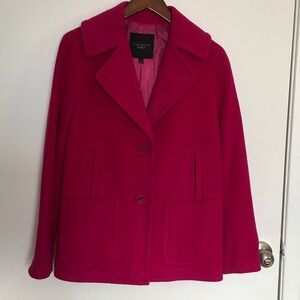 Talbots Women's Fuchsia Pea Coat size 4-6